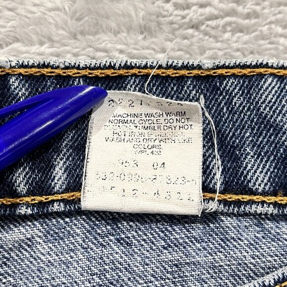 VTG Levis 512 Jeans Womens 11 Blue Slim Tapered High Rise Made in USA 90s Denim - Picture 4 of 11
